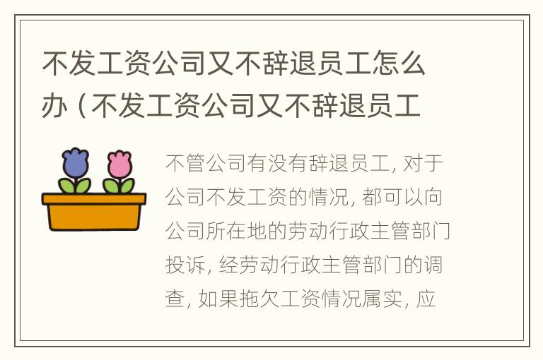 不发工资公司又不辞退员工怎么办（不发工资公司又不辞退员工怎么办理）