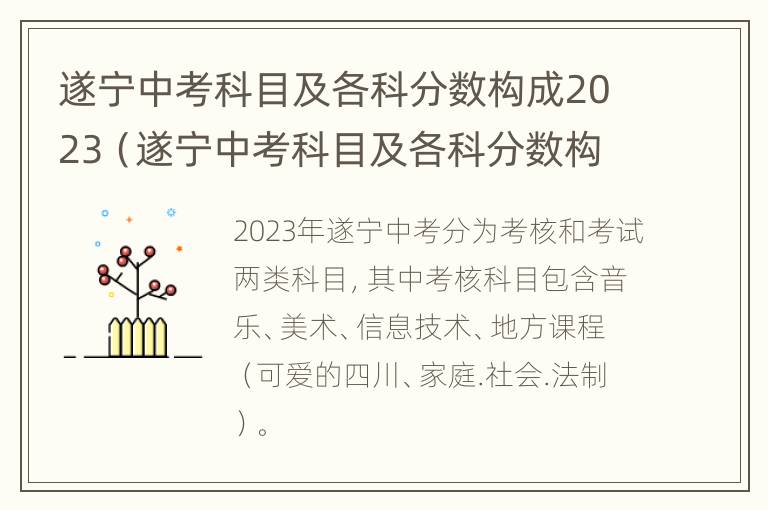 遂宁中考科目及各科分数构成2023（遂宁中考科目及各科分数构成2023）