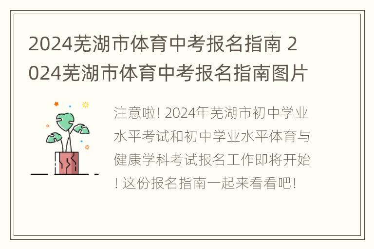 2024芜湖市体育中考报名指南 2024芜湖市体育中考报名指南图片