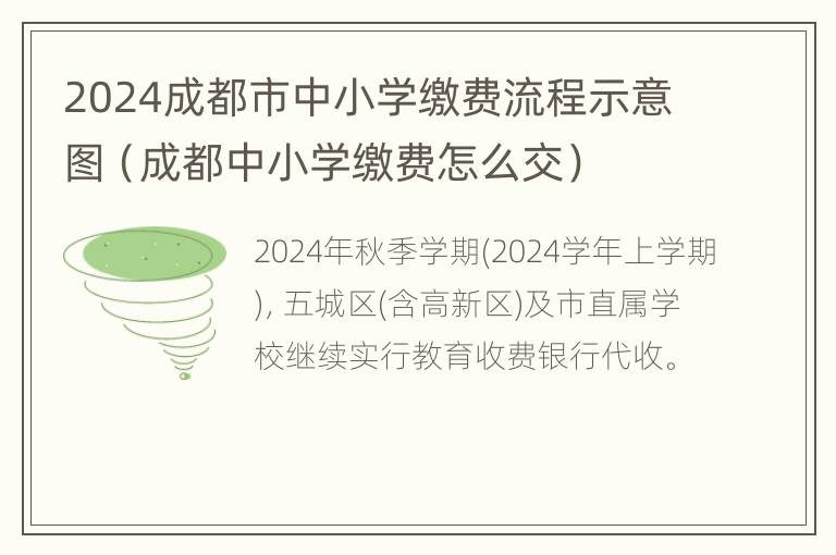 2024成都市中小学缴费流程示意图（成都中小学缴费怎么交）