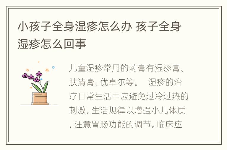 小孩子全身湿疹怎么办 孩子全身湿疹怎么回事