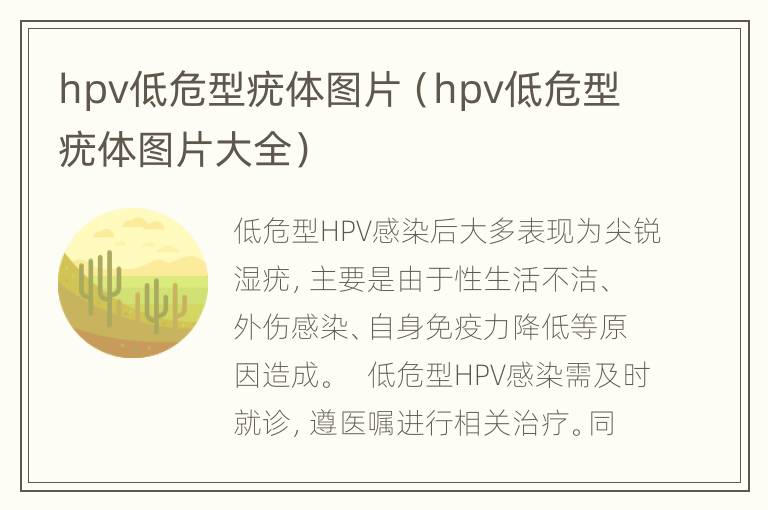 hpv低危型疣体图片（hpv低危型疣体图片大全）