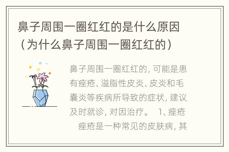 鼻子周围一圈红红的是什么原因（为什么鼻子周围一圈红红的）