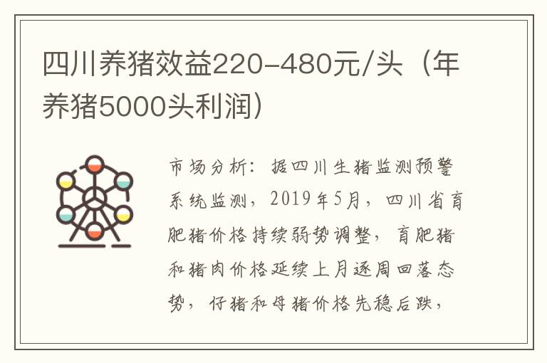 四川养猪效益220-480元/头（年养猪5000头利润）