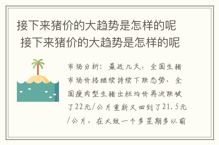 接下来猪价的大趋势是怎样的呢 接下来猪价的大趋势是怎样的呢英语