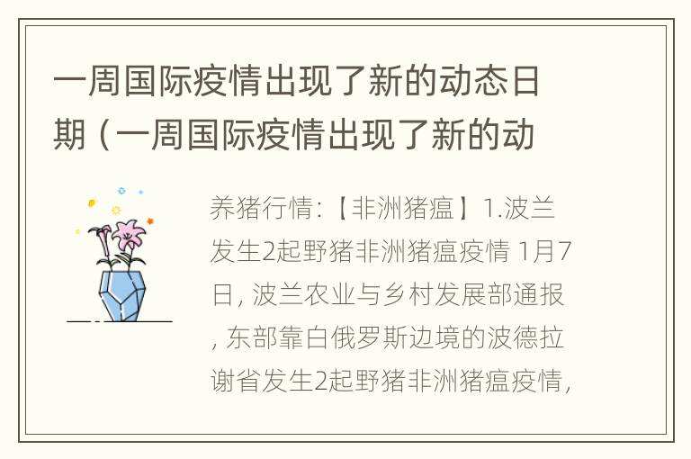 一周国际疫情出现了新的动态日期（一周国际疫情出现了新的动态日期英文）