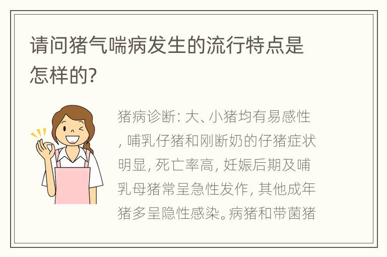 请问猪气喘病发生的流行特点是怎样的？