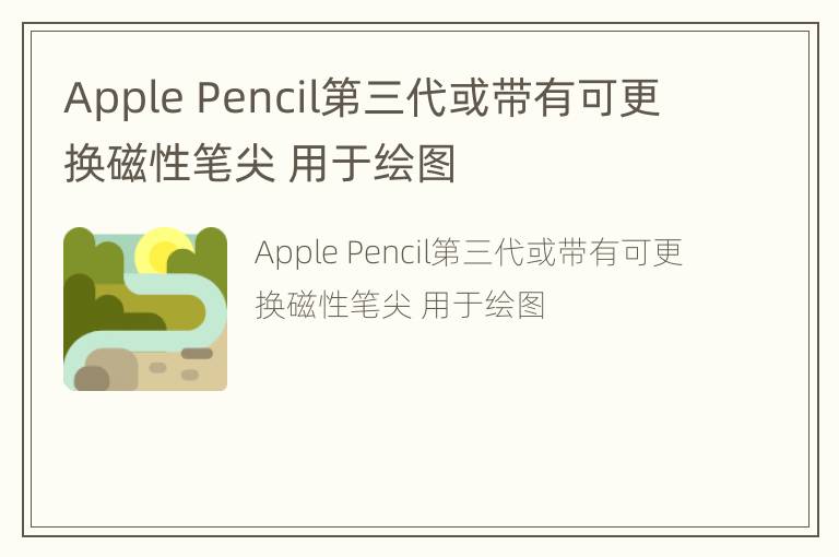 Apple Pencil第三代或带有可更换磁性笔尖 用于绘图