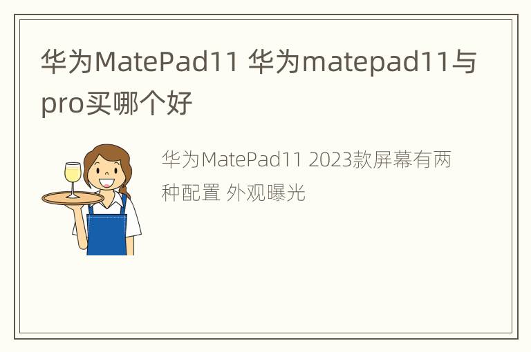 华为MatePad11 华为matepad11与pro买哪个好