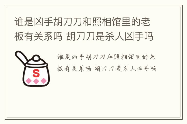 谁是凶手胡刀刀和照相馆里的老板有关系吗 胡刀刀是杀人凶手吗