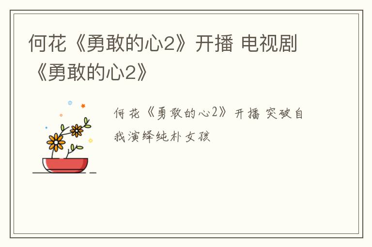 何花《勇敢的心2》开播 电视剧《勇敢的心2》