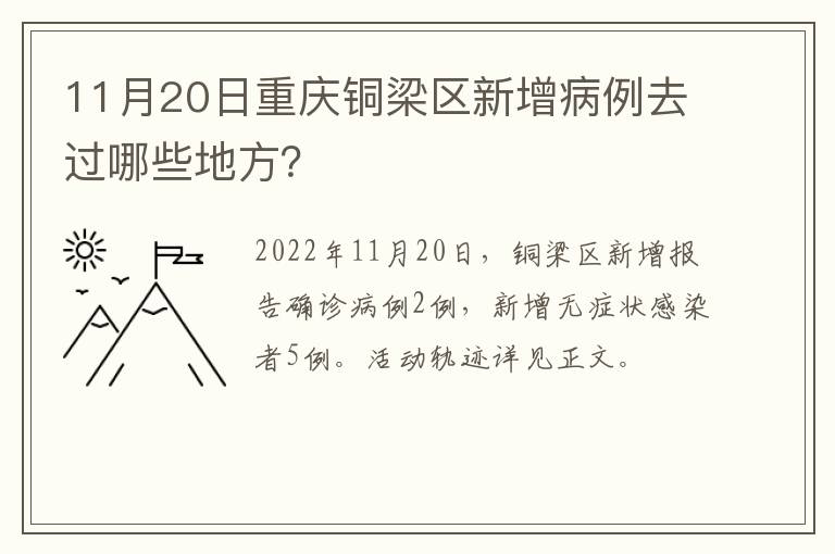 11月20日重庆铜梁区新增病例去过哪些地方？