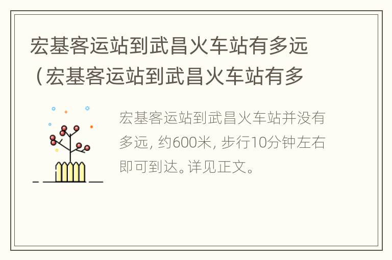 宏基客运站到武昌火车站有多远（宏基客运站到武昌火车站有多远啊）