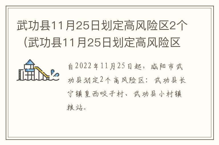 武功县11月25日划定高风险区2个（武功县11月25日划定高风险区2个城市）