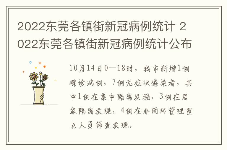 2022东莞各镇街新冠病例统计 2022东莞各镇街新冠病例统计公布