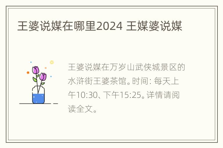 王婆说媒在哪里2024 王媒婆说媒